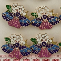 Set 12 Brose Martisor Primavara, Jolie, Model Fluture pe Floricele, Multicolor