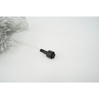 Sectiune Instalatie de Craciun Vafy, Tip Plasa, 120 LED-uri, 1.5 x 1.5 m, 8 jocuri de lumini, Interconectabila, Fir transparent, Alb rece