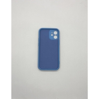 Husa protectie Vafy compatibila cu Apple iPhone 12 Mini Liquid Silicone Ring cu suport rotativ Albastru