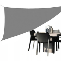 Copertina prelata de soare, triunghiulara, impermeabila, cu protectie UV, 300x300x300 cm, gri