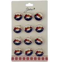 Set 12 Brose Martisor pentru Copii, Jolie, Model Peisaj, Multicolor