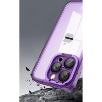 Husa protectie Vafy pentru Samsung A03S (164) Electroplated cu suport pentru camera, 1.5 mm grosime, protectie camera, Mov