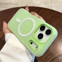 Husa Telefon Jelly Magnetic 2in1, Vafy, Compatibila cu Apple iPhone 17 Pro, din PC+TPU, Magsafe, Finisaj Mat, Verde