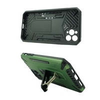 Husa de protectie Vafy pentru Apple iPhone 12 Pro Max Defender Model 4 cu suport, Verde deschis