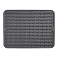 Covoras din Silicon pentru Scurgere Vase, Flippy, Uz Casnic, Rezistent la Temperaturi Ridicate, Izolator, 43x32.5 cm, Negru