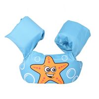 Vesta de salvare pentru copii cu aripioare de inot, Flippy, Albastru, Model stea de mare