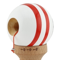 Kendama X CHICANOS Originala, Profesionala, Flippy, Big Cups V2, Super Sticky cu Cupe Mari, Rulment Metalic, din lemn 18 cm, Ata 55 cm, Negru/Alb