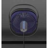 Mini ventilator pentru birou cu usb, Vafy, rotire 360 grade, 3 viteze, 4000 mA, 13.5 x 12,8, Albastru