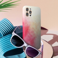 Husa protectie Vafy compatibila cu Apple iPhone 12 Pro Tpu Ombre, Roz/Galben