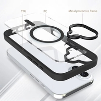 Husa de Protectie Compatibil cu iPhone 16 Plus, Vafy, Incarcare Wireless, Tehnologie Magsafe, Carcasa din TPU/ PC, Protectie Camera, Antisoc, Antizgariere, Mov (lila) - Transparent