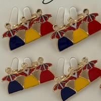 Set 12 Brose Martisor Primavara, Jolie, Model Trei Fete Tricolor Hora, Multicolor
