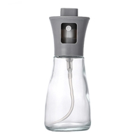 Pulverizator pentru Ulei, Vafy, Pulverizator din Sticla pentru Otet sau Alte Lichide, Simplu Reincarcabil, Multifunctionale, 17.3 x 5.6 cm, Capacitatea 170 ml, Gri