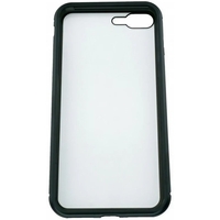 Husa de Protectie, Flippy, pentru Apple iPhone 7, Magnetic 360, Metal, cu Folie Sticla Inclusa, Negru