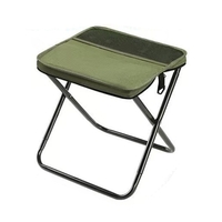 Scaun Taburet Pliabil pentru Camping, Vafy, pentru Adulti, Scaun Portabil, Pescuit, din Panza Oxford si Cadru Metalic, Mic 26 x 24 x 24 cm, Verde