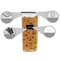 Cutii de depozitare alimente, Flippy, Set din 7 Cutii pentru Condimente, Cereale, Cutii pentru Bucatarie, din Plastic PP, Cutii Alimentare, Diferite Dimensiuni, Transparente