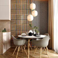 Modul riflaj MDF decorativ LDA PREMIUM de tip panou acustic, Stejar Saragossa, 30x30 cm
