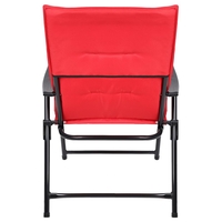 Scaun pliabil de gradina cu perna, structura metalica, 59x66x90 cm, rosu