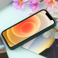 Husa MagSafe liquid large hole magnetic shell pentru Apple iPhone 14 Pro, Full Cover, Liquid Silicone, Magnetica, Incarcare Wireless, Vafy, Verde