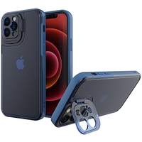 Husa de Protectie, Vafy, Bracket Series, pentru Apple iPhone 14 Plus, cu Suport si Protectie Camera, Albastru