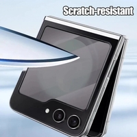Folie Sticla Securizata, Vafy, Pentru Samsung Galaxy Z Flip 5, Full Glue, Margini Negre, Transparent