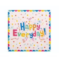 Set 20 de Servetele de Masa, Flippy, Model Happy Everyday, 17 x 17 cm, Multicolor