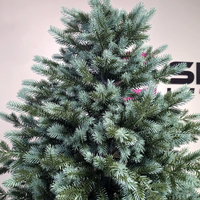 Brad artificial Christmas Deluxe by Sersimo, Alaska Select verde argintiu, integral 3D, 210 cm