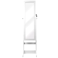 Dulap de toaleta cu oglinda si spatiu de depozitare bijuterii, 35x139cm, alb