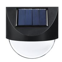 Aplica Solara LED pentru Gradina, Flippy, Set 4 Bucati, ABS/Policarbonat, Rezistent la Apa IP65, 1 LED, pentru gradina, casa, balcon, terasa, 1.2V, 600mah, 8.8 x 8.5 cm, Lumina Alb Rece, Negru