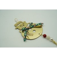 Ornament brad, Flippy, Om de zapada, Auriu, Lucios, 14*30CM, Acril, Interior/ Exterior