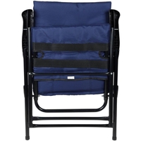 Scaun pliabil de gradina cu perna, structura metalica, 59x66x90 cm, albastru