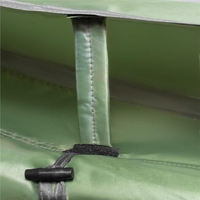 Cort camping, impemeabil, 2 camere + hol, 4 locuri, 460x200x245cm, verde
