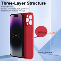 Husa de Protectie, Vafy, pentru Oppo Reno 11 F, Liquid Silicone, cu Microfibra pe Interior, Protectie Antisoc, Compatibil Incarcare Wireless, Rosu