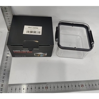 Recipient din Plastic, Flippy, pentru Alimente/Obiecte, Inchidere Ermetica, 10.2 x 6.6 cm, 460 ml, Transparent