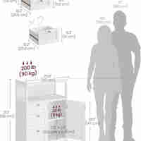 VASAGLE Dulap de baie cu 3 sertare si dulap, raft reglabil, MDF, 60x30x80 cm, alb