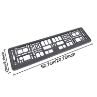 Suport Placute de Imatriculare, Flippy, Standard European XC-W341, din Plastic, Rama pentru Placute, 52.7 x 13 x 1.2 cm, Negru