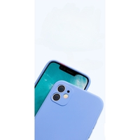 Husa pentru Apple iPhone 14 Vafy, Liquid Silicone, cu Microfibra pe interior, Protectie Antisoc, Lilac Purple( Mov)