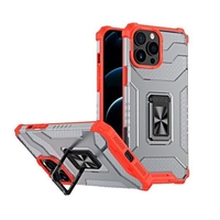 Husa de protectie Vafy compatibila cu Apple iPhone 13 Pro Acrylic Armor cu suport Rosu