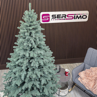 Brad artificial Christmas Deluxe by Sersimo, Kovalivka Select argintiu, integral 3D, 230 cm