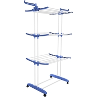 Uscator vertical pentru rufe, mobil si pliabil, cu doua umerase, 75x57x170cm, sarcina 15kg