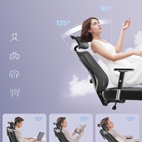 SONGMICS Scaun de birou ergonomic profesional, suport lombar reglabil, tetiera 2D, brate 4D, maxim 150 kg, 70x70x136 cm, negru
