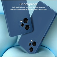 Husa de Protectie, Vafy, pentru Xiaomi Redmi Note 12 Pro 5G, Liquid Silicone, cu Microfibra pe Interior, Protectie Antisoc, Compatibil Incarcare Wireless, Albastru