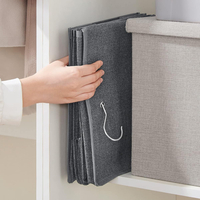 SONGMICS Raft suspendat organizator pentru dulapuri, pliabil, textil, 30x30x90cm, gri
