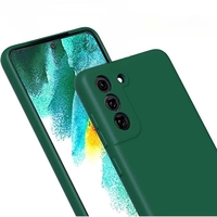 Husa Protectie, Vafy, compatibila cu Samsung S21 5G, Liquid Silicone, Verde