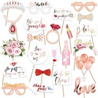 Set 23 de Accesorii pentru Petrecere, Flippy, Props pentru Coltul de Poze, Tematica Petrecerea Burlacitelor, Roz