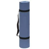 Saltea yoga antiderapanta din TPE, 183x61x0.6 cm, cu curea transport, albastru