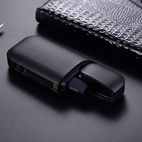 Husa Vafy pentru IQOS 2.4 Plus, Capac de Protectie, Anti Soc si Zgarieturi, Full Body, din Plastic cu Agatatoare, 11.5 x 5 x 2.3 cm, Negru