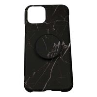 Husa protectie pentru Apple iPhone 11 Soft IMD TPU Marble Negru cu Suport inclus