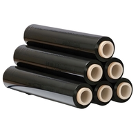 Set 6 Role Folie Stretch Neagra pentru Uz Manual, 1.5kg/Rola, Tub 300 g, Silentioasa si Rezistenta