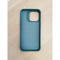 Husa Apple iPhone 14, Vafy, din Silicon Lichid, Interior din Microfibra, Lentile Fosforescente de Protectie Camera, Anti Amprenta, Rezistenta la Socuri, Verde