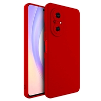 Husa pentru Huawei NOVA 9 SE, Vafy, Liquid Silicone, cu Microfibra pe interior, Protectie Antisoc, Rosu